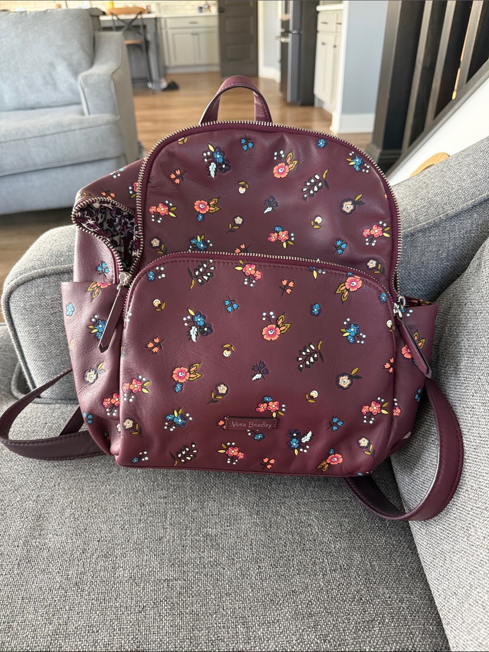 Vera Bradley Plum Floral Mini Backpack